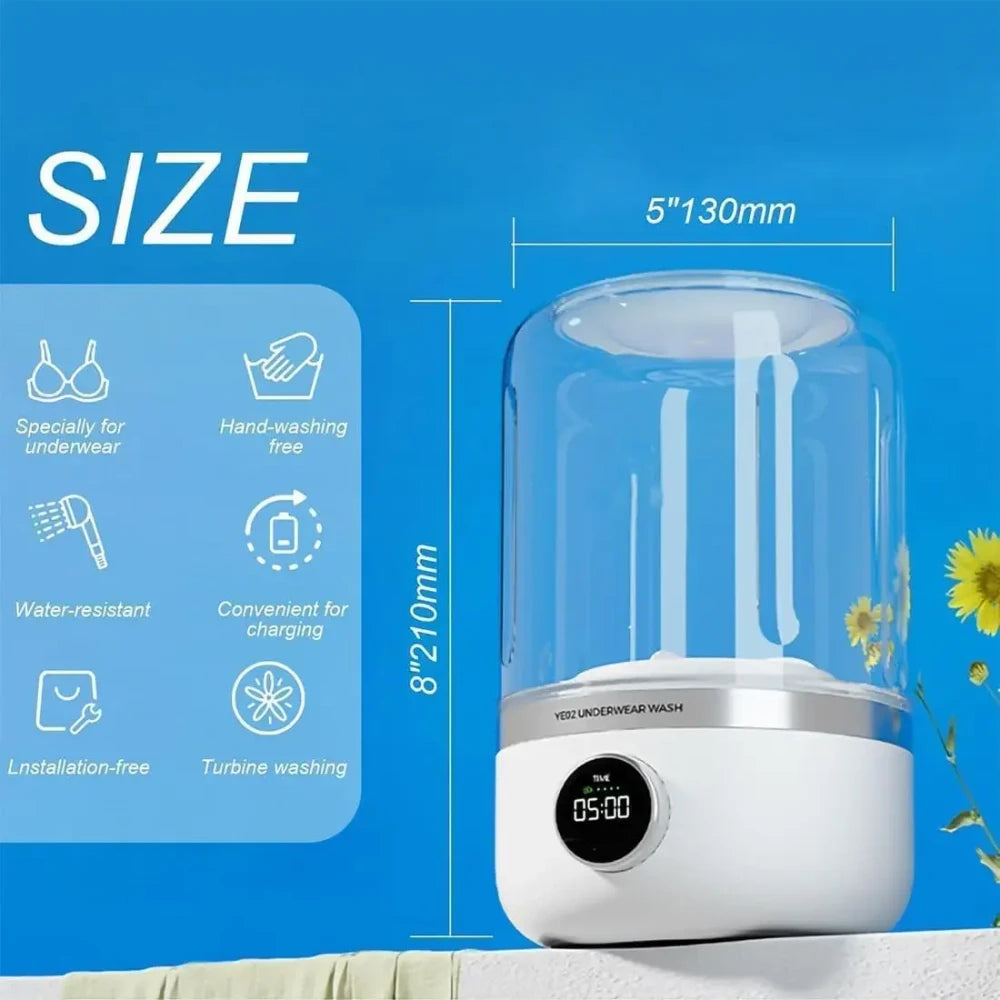 Tragbare Mini Waschmaschine für Unterwäsche und Socken