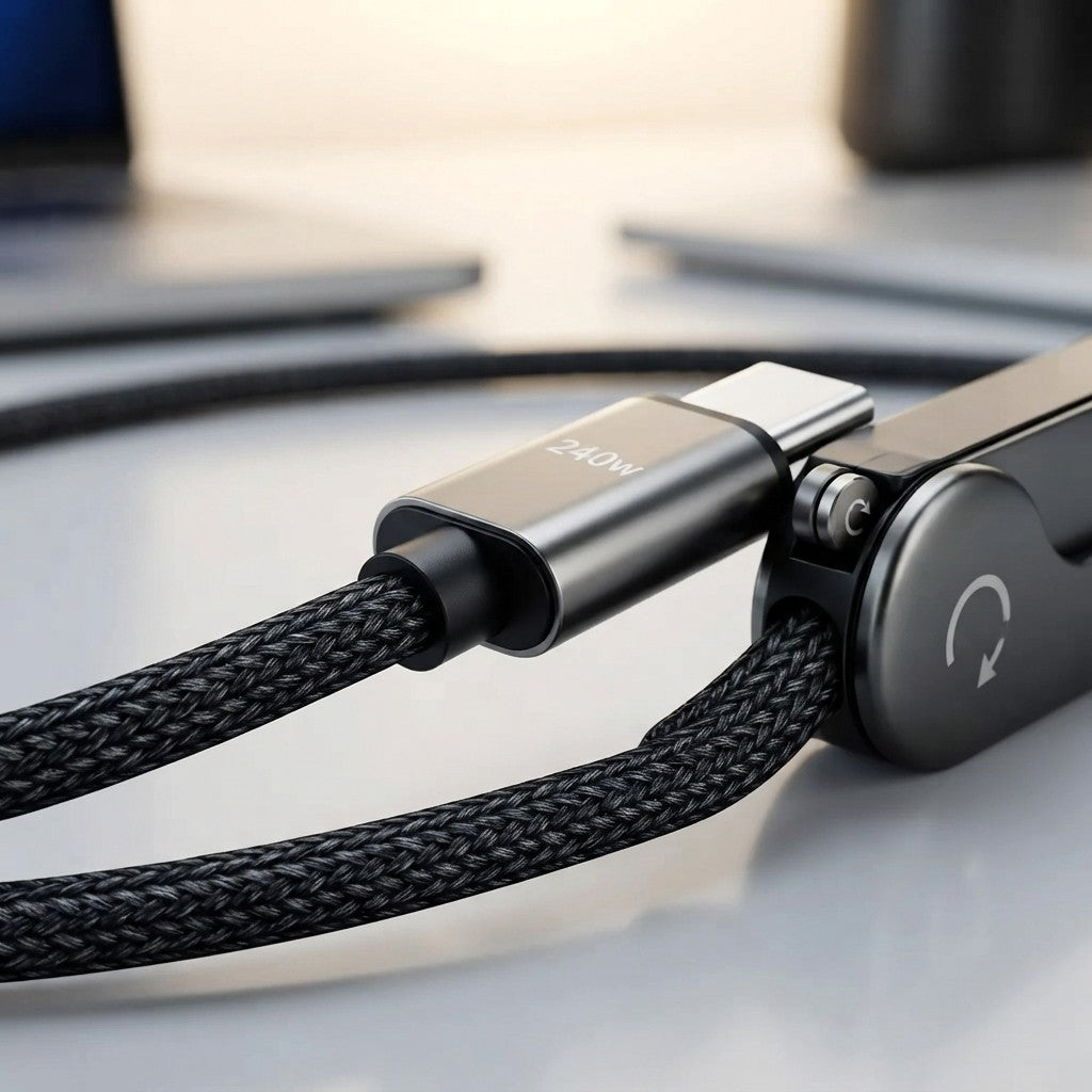 Faltbares Ladekabel mit integriertem Ständer