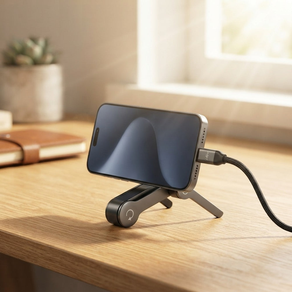 Faltbares Ladekabel mit integriertem Ständer